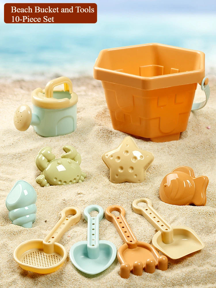 EZ 23PCS Summer Beach Set Toys For Kids Digging Sand Plastic Bucket Watering Bottle Shovels Children Beach Water Game Toys Tools