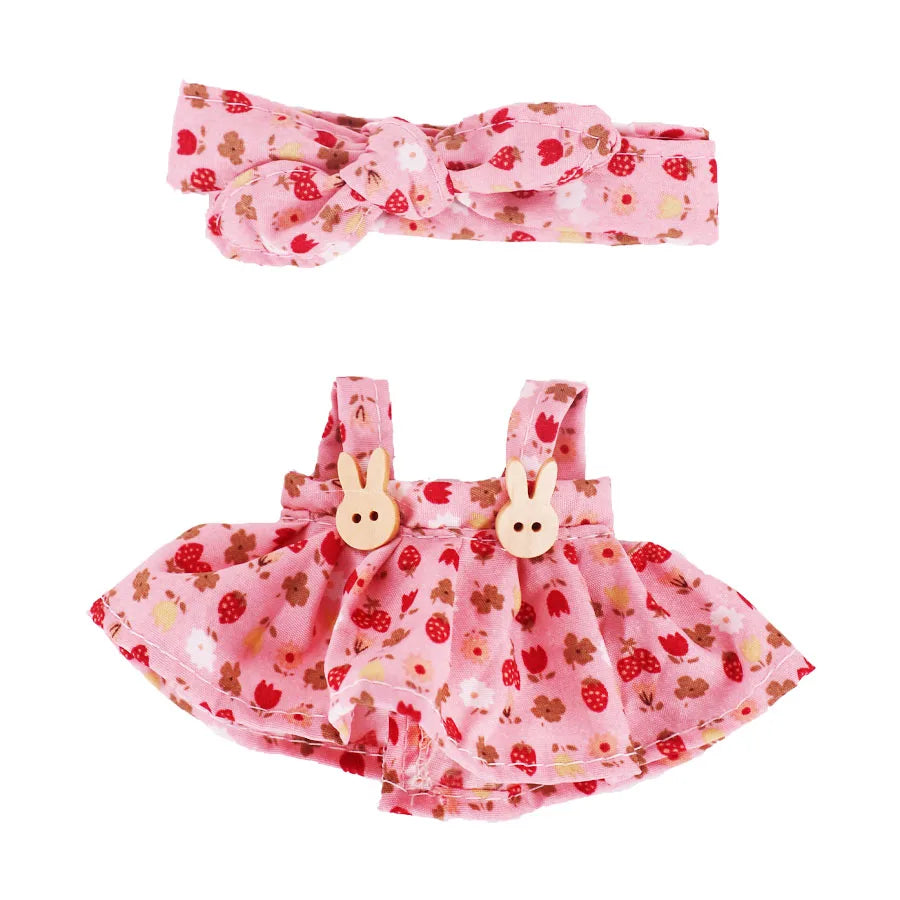 EZ For 15-17cm Labubu Doll Clothes Dress Hair Band Canvas Shoe Accessories Kpop Idol EXO Clothing Labubu Decoration Glasses,Gift