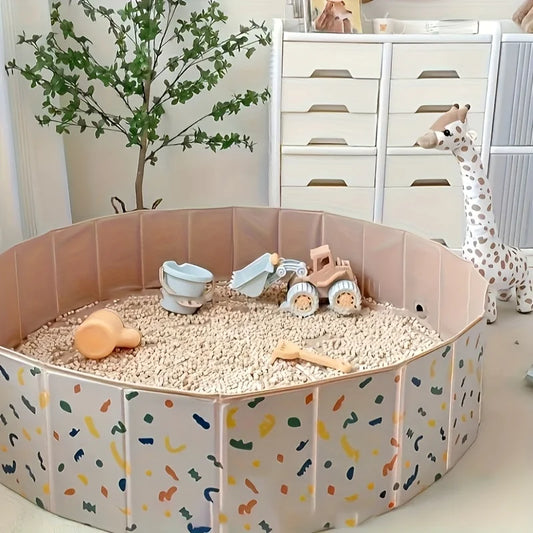 EZ Multi functional folding swimming pool, ball pool with drainage valve, children's game fence, indoor and outdoor swimming pool.