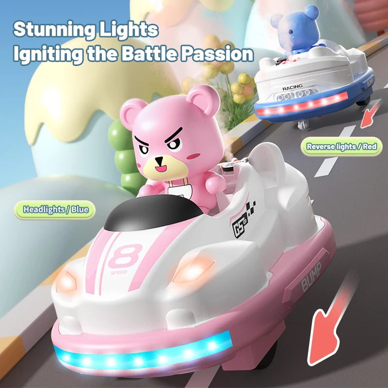 EZ Remote Control Bumper Car Sound And Light music Parent-child Competitive Interaction Go Kart Battle Boy Toys for Children