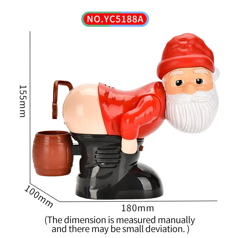 EZ New Christmas Funny Bubble Toy Santa Claus Bubble Machine Electric Santa Butt Bubble Blower With Music Lights Xmas Kids