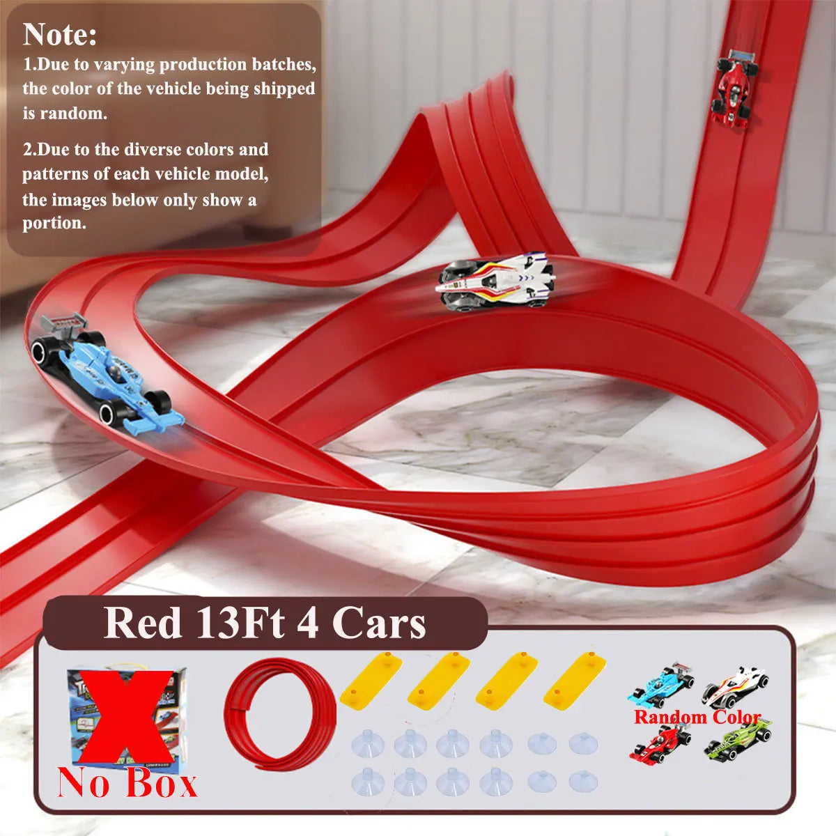 EZ Flexible Race Track Children Toys DIY Double-track Racing Car Ramp Compatible 1/64th Cars Portable Rolls Up Boy Christmas Gift