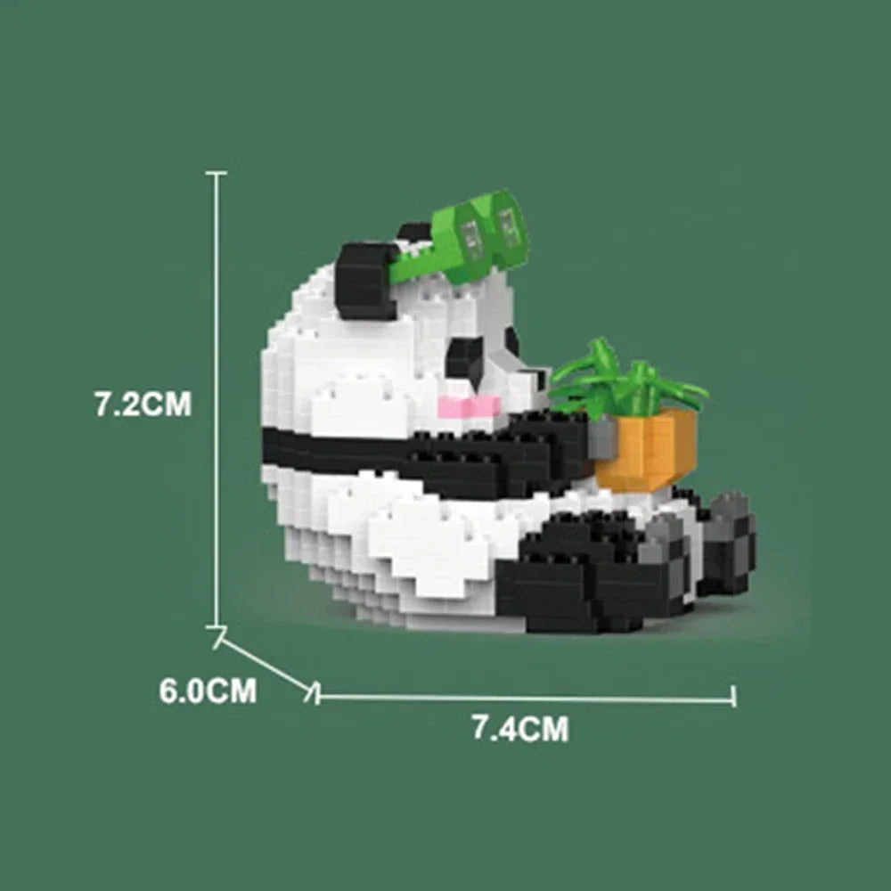 EZ Creative DIY Assemable Animal Cute MINI Chinese Style Animal Panda Building Block Educational Boy Toys For Children Model Bricks