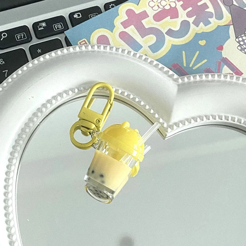 EZ 1 Piece 1:12 Doll House Mini Pearl Milk Tea Cup Model Pendant DIY Miniature Scene Accessories Doll House Decoration Toys