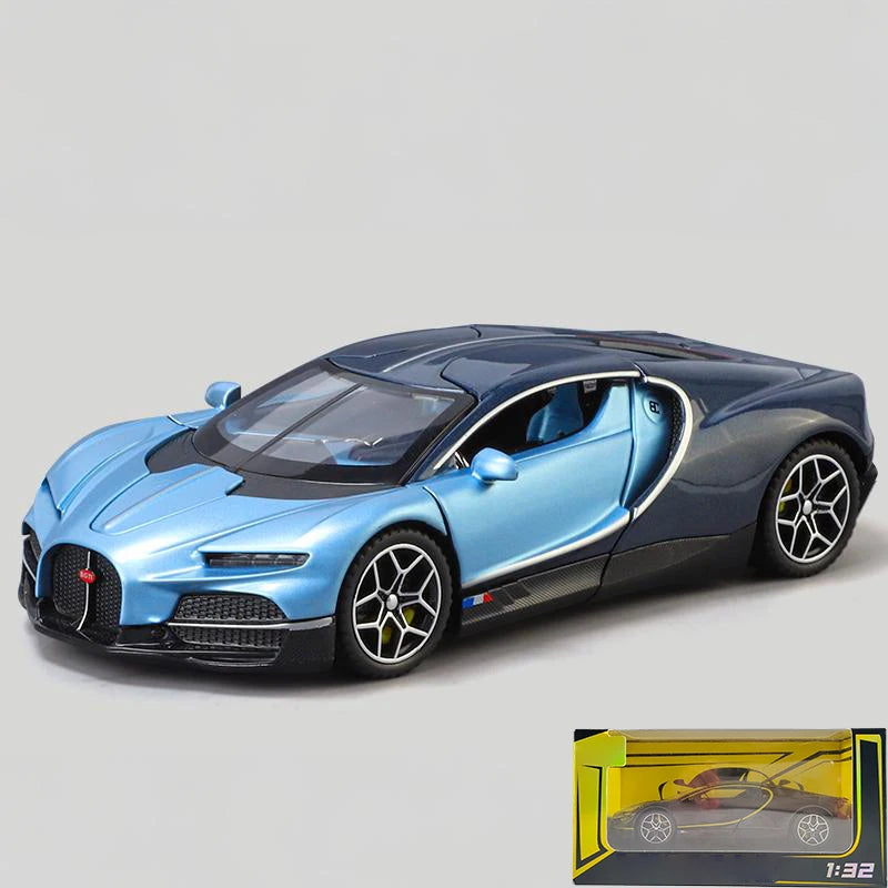 EZ 1:32 Bugatti Tourbillon V16 Supercar Alloy Metal Diecast Model Car Children's Toys Mini GT Collection Hobbies Birthday Gifts Boy