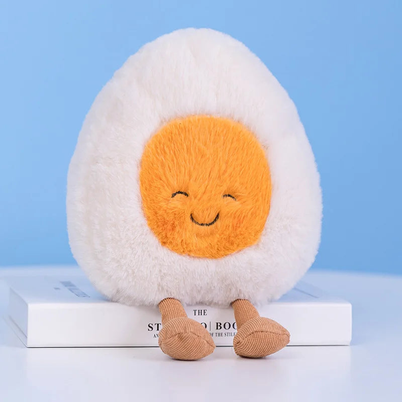 EZ New Cartoon Egg Stuffed Toy Expression Food Bread Toast Series Breakfast Doll Fun Decoration Pillow Baby Comfort Doll Xmas Gifts