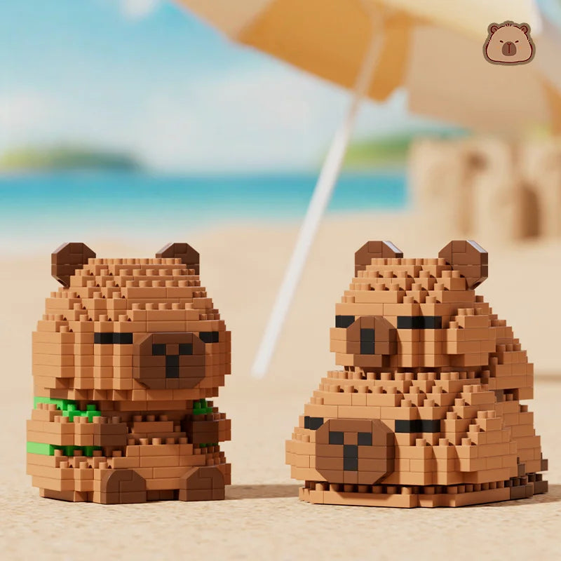 EZ Cute doll Kapi Capybara Bala creative building blocks Capybara ornaments children's educational toys