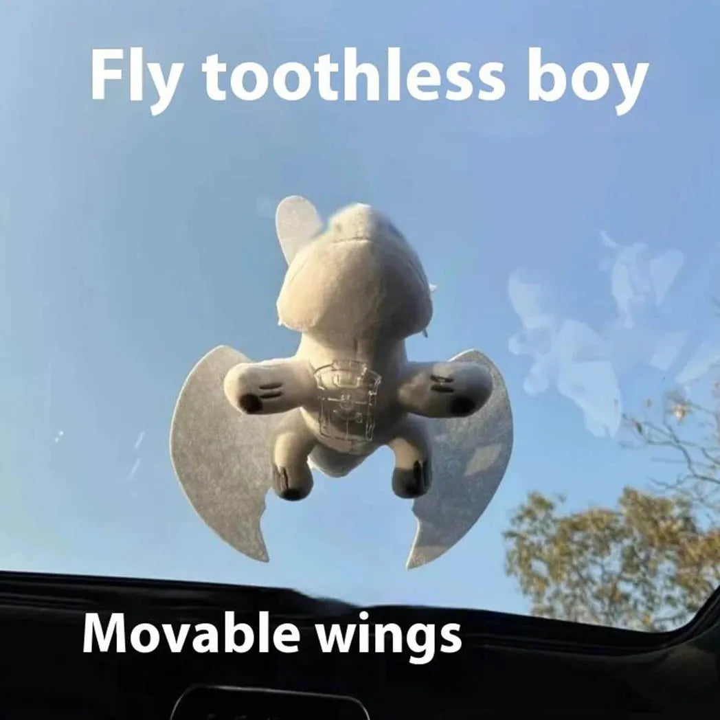 EZ 20/27/35CM 2025 New Fashion Car Accessories Plush Toys Removable Buckle Little Dragon The Wings Can Move Boys Gift Not charged