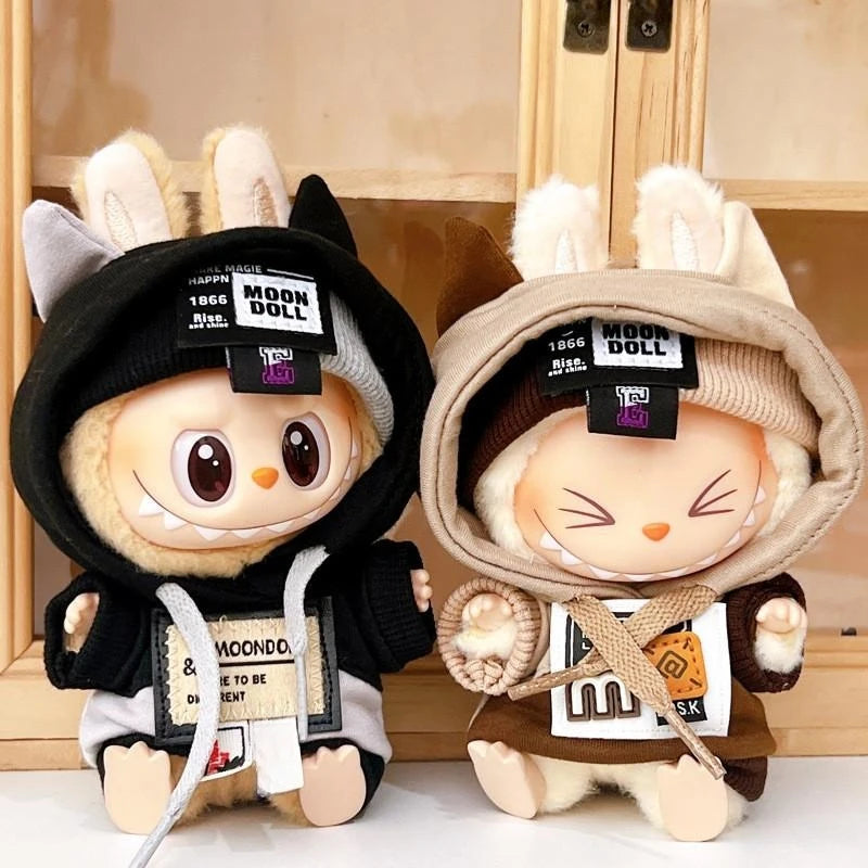 EZ For labubu v1/v2/v3 baby clothes cool sweater doll can be worn for labubu accessories Cute Decoration Little Cloths