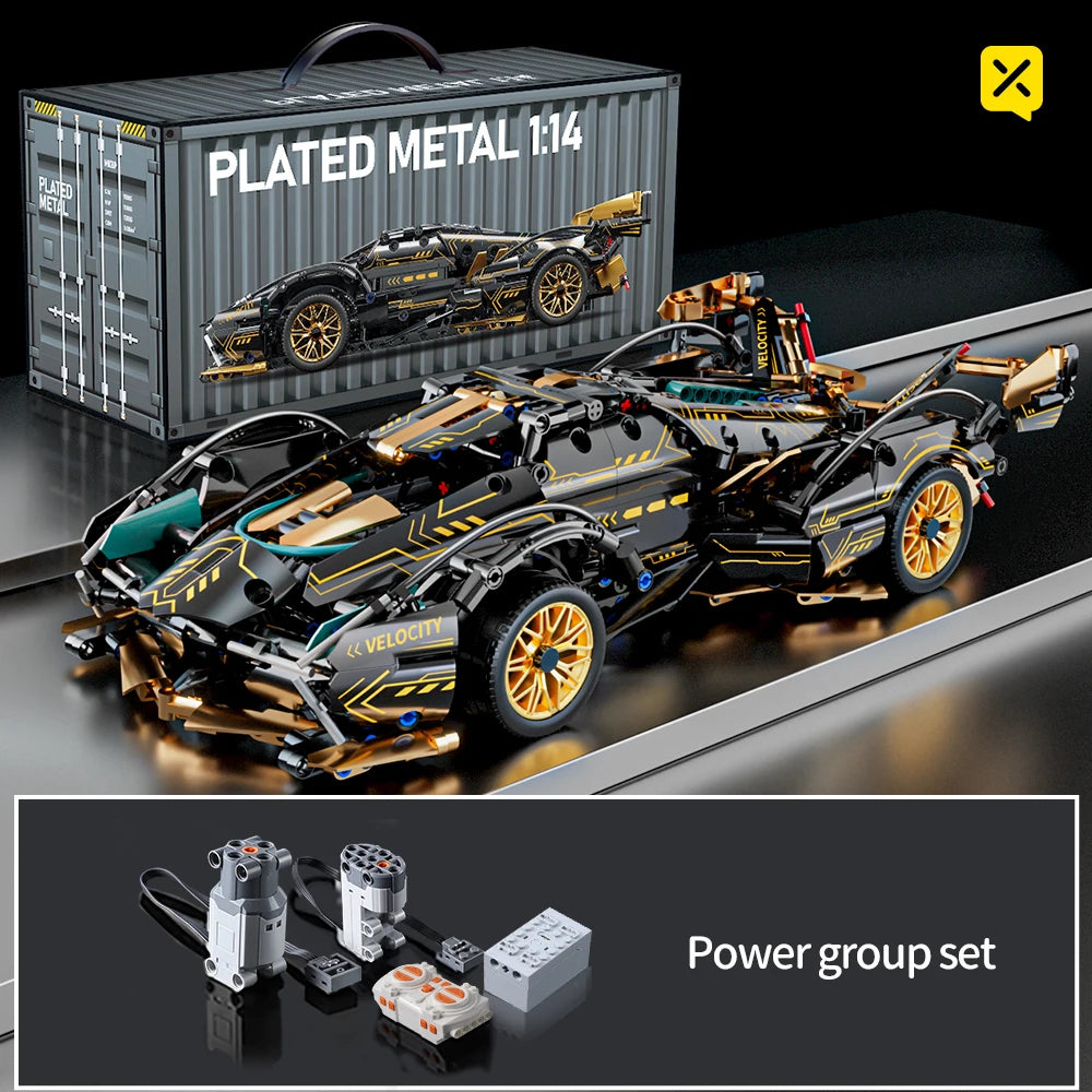 EZ ToylinX Technical Building Blocks Racing Sport Car Speed Vehicle Model City Mechanical Super Bricks Puzzle Toys Adult Gift