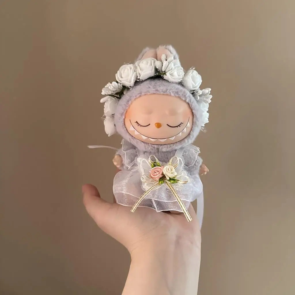 EZ Mini Doll'S Clothes Outfit Accessories For 15-17cm Ropa Labubu and 10cm cotton doll Princess style strap skirt Clothing