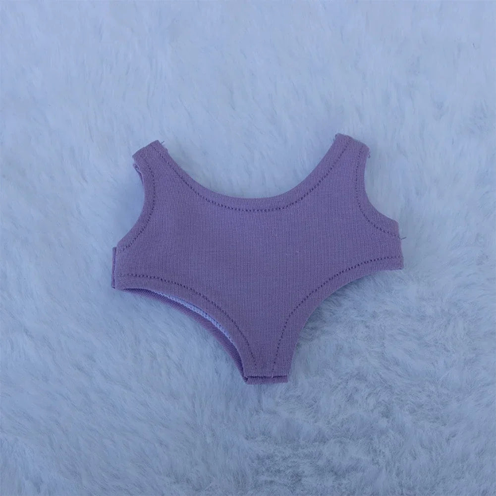 EZ Doll'S Clothes Outfit Accessories For Ropa Labubu 10cm cotton doll BJD Swimsuit glasses beach diving surfboard straw bag