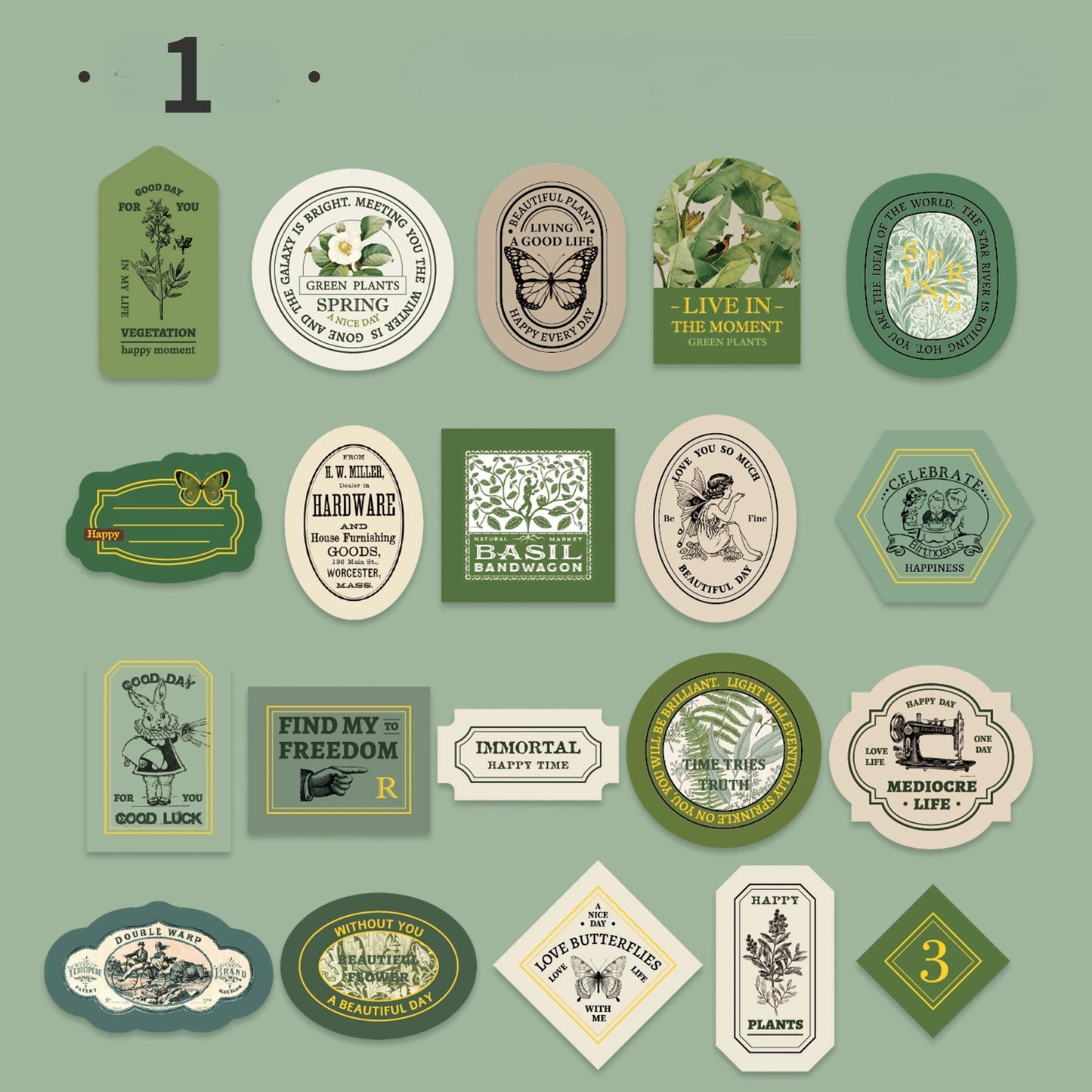 EZ Mr. Paper Light Retro Label Box Stickers Writable Sealing Sticker Decoration Handbook Stickers Aesthetic Stationery 40pcs/box