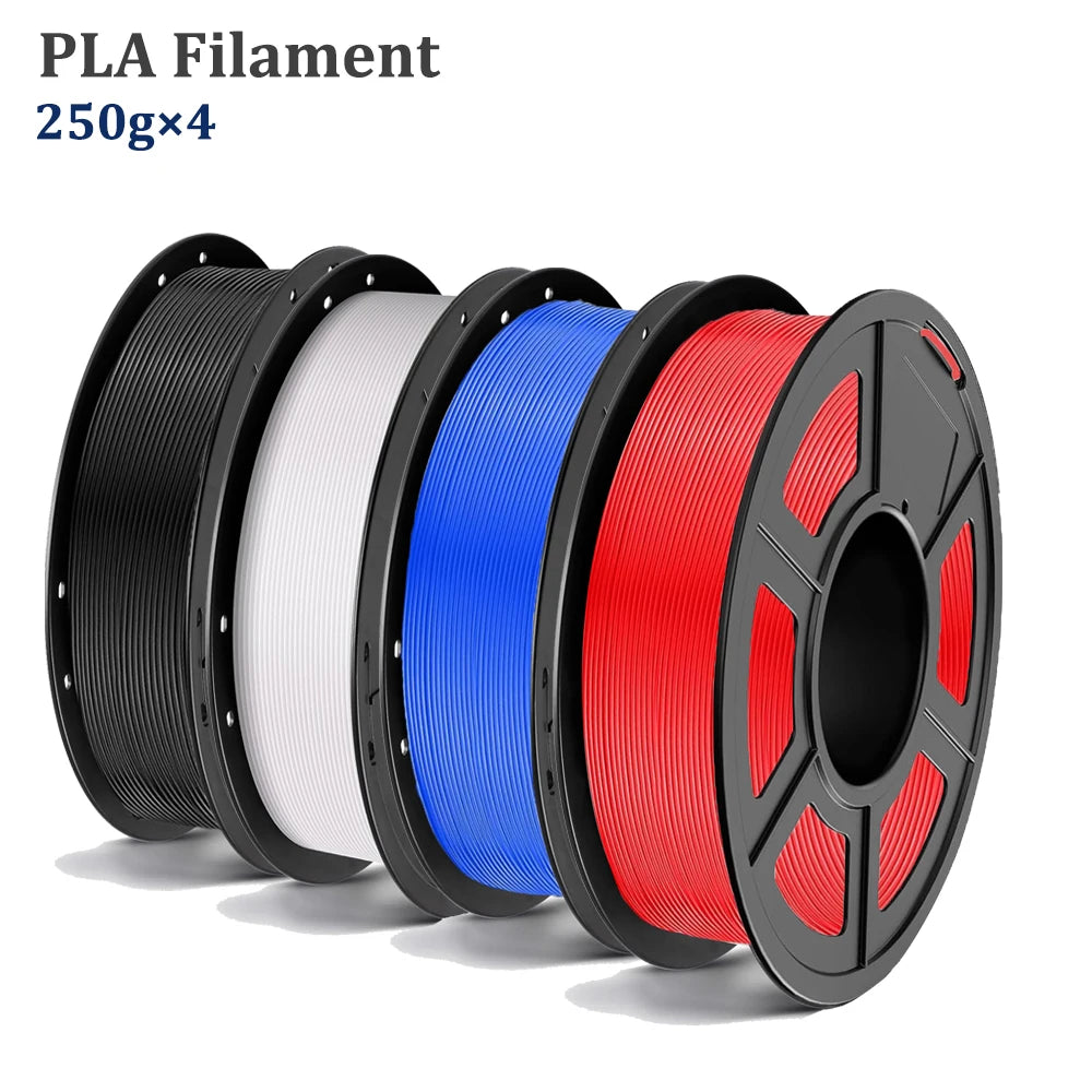 EZ PLA 3D Printer Filament, 1.75mm, Dimensional Accuracy +/- 0.02 mm,250g/500g Per Spool, Black/White/Blue/Red