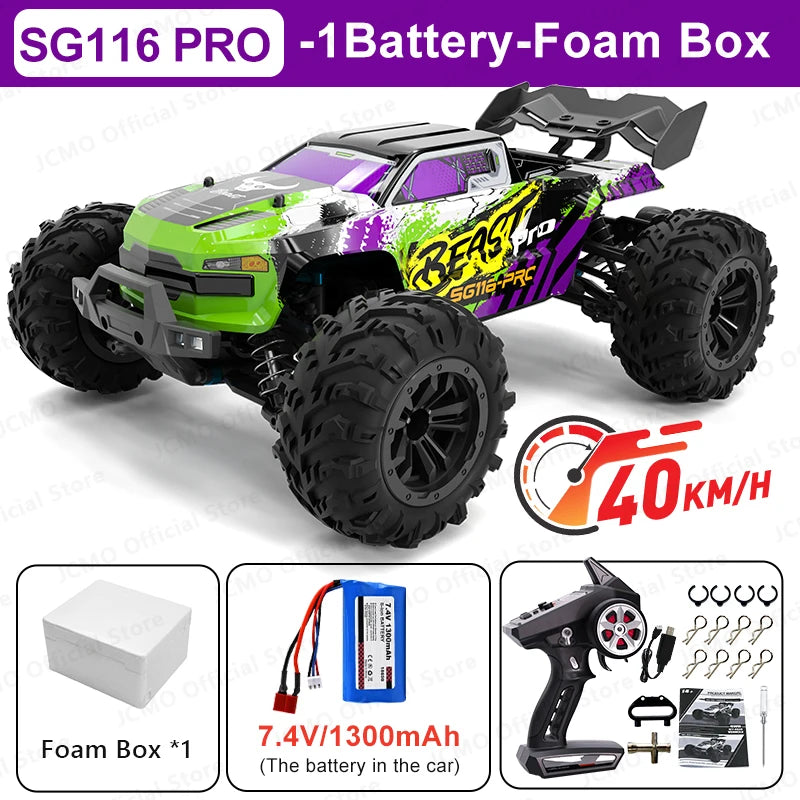 EZ SG116MAX 80KM/H High Speed RC Car Brushless 4WD Off-Road Drift Remote Control Car 1:16 Professional Racing Cars SG116PRO 40KM/H