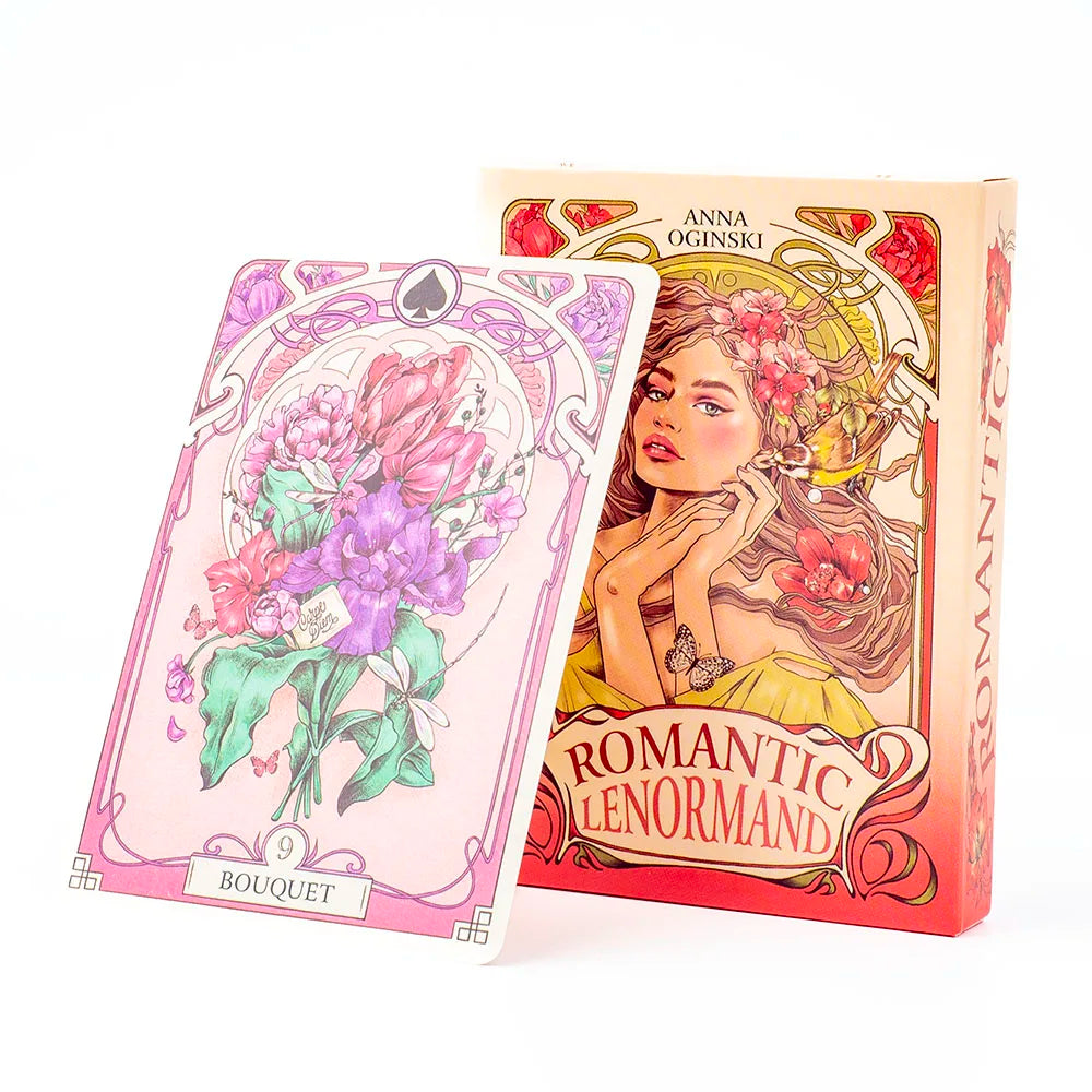EZ 37Pcs Cards Romatic Lenormand Tarot Deck Full English Version Oracles Deck For Girl Board Games 10.2*7.2Cm