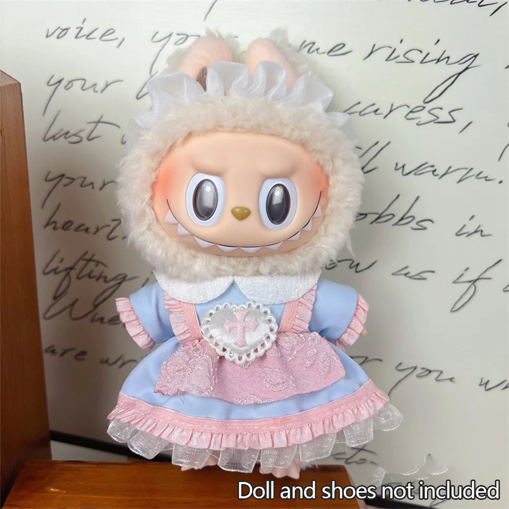 EZ For 17cm Labubu Set High-Quality Clothes Set Multiple Styles Doll Accessories Labubu Clothes