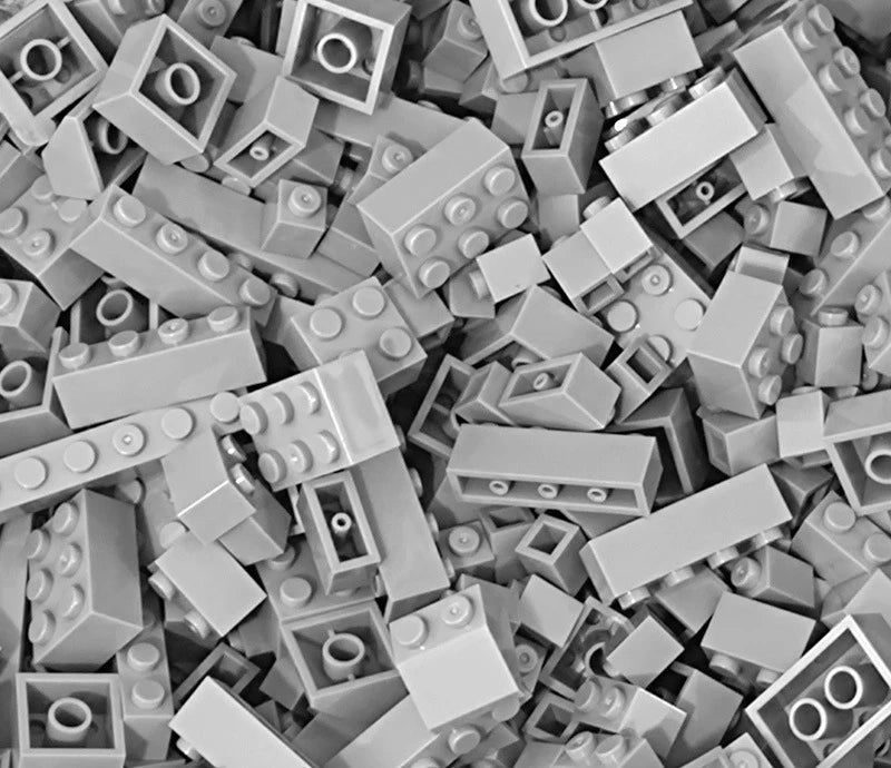 EZ 125/250g DIY Building Blocks Bulk Lot Pack Sorte Thick Bricks Block Plate Toys Small Particles Bulk Fit Legoeds Gift for Kids