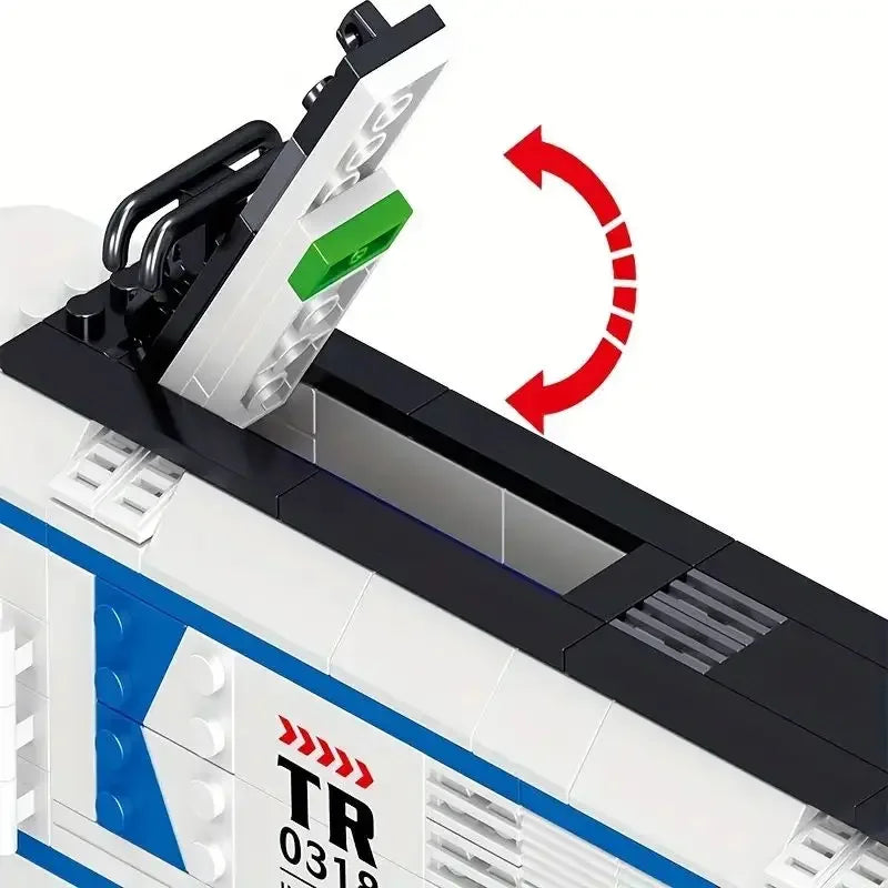 EZ Technical Train Maintenance Advanced Model City Rail Tracks Building Blocks Toys For Kids Boys MOC EXPERT