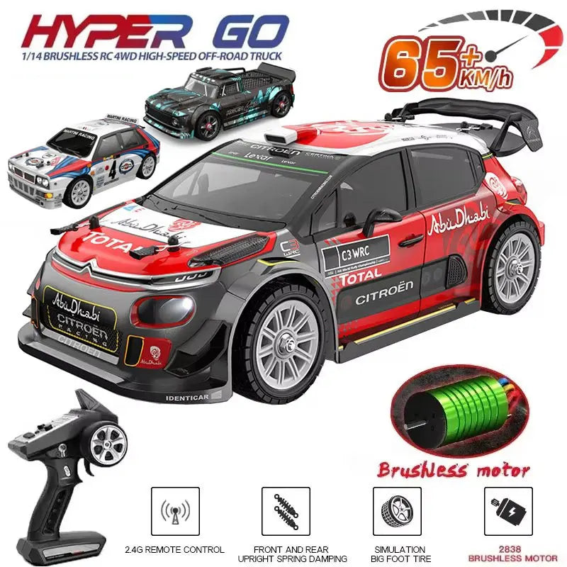 EZ Hyper Go MJX 14303 14302 14301 1/14 4WD RC Car 65km/h Brushless 2.4G Remote Control Car Off-road High Speed RC Cars Truck Toy