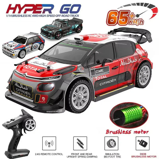 EZ Hyper Go MJX 14303 14302 14301 1/14 4WD RC Car 65km/h Brushless 2.4G Remote Control Car Off-road High Speed RC Cars Truck Toy