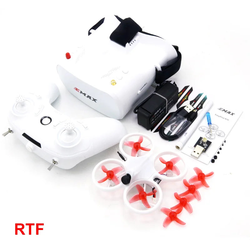 EZ EMAX EZ Pilot 82MM Mini 5.8G Indoor FPV Racing Drone With Camera Goggle Glasses RC Drone 2~3S RTF Version for Beginner