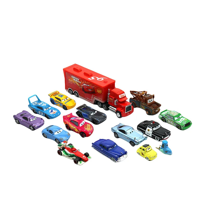 EZ Disney Pixar Cars 3 Metal Diecast lightning McQueen Mater Champion Car Model Toy Gift Set Jackson Uncle Truck Boy Birthday Toys