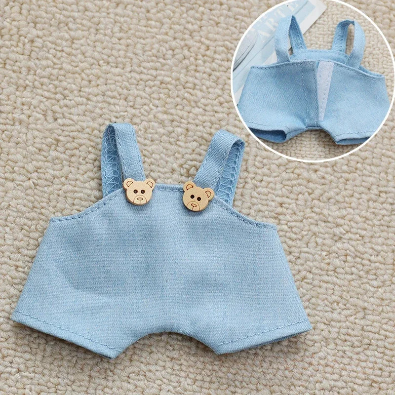 EZ Mini Doll'S Clothes Outfit Accessories For Korea Kpop Exo 15-17cm Labubu Idol V1 V2 Pocket overalls Clothing Gift