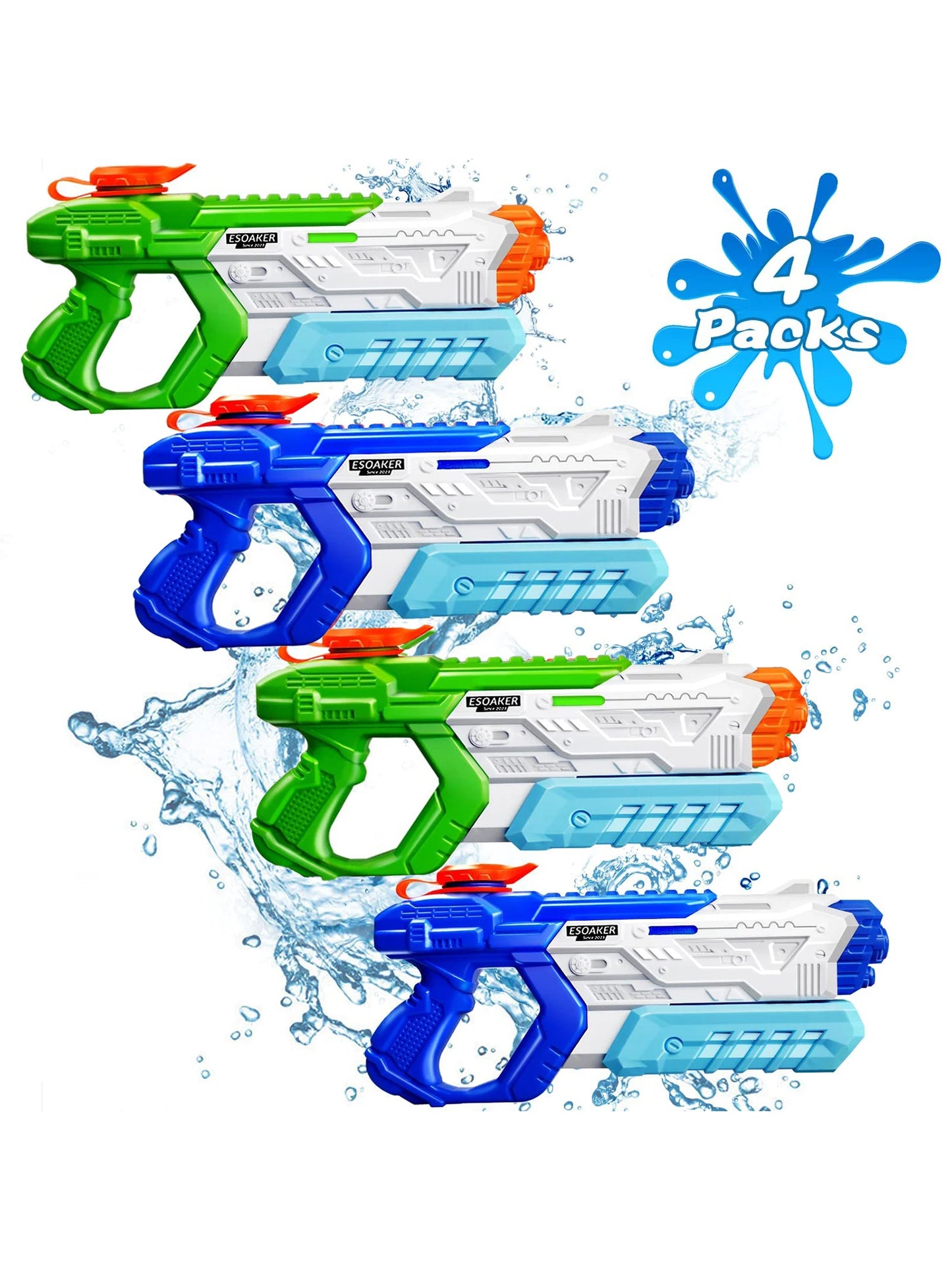 EZ 600cc High Capacity Water Gun for Kids Adults Long Range Watergun Summer Water Blaster Toy Super Soaker for Swimming Pool Beach