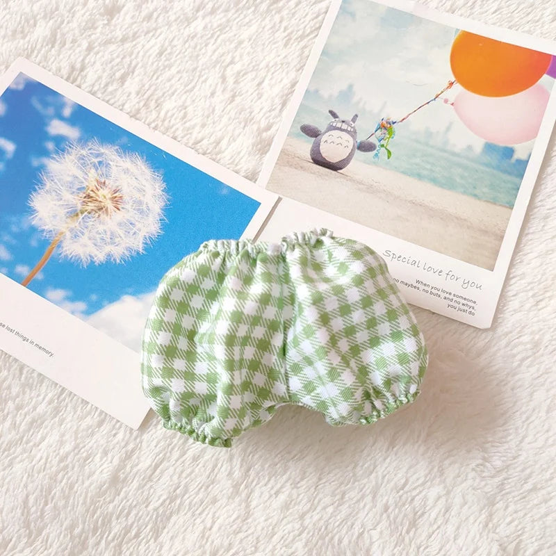 EZ Cute Mini Plush Doll's Clothes Bloomers For 17cm Labubu Idol Dolls Trousers Mini Shorts Clothing DIY Kid Gift Dolls Accessories