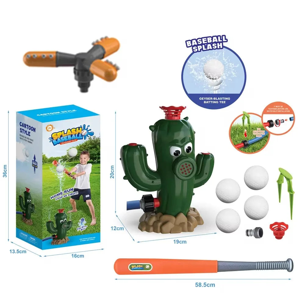 EZ Hydrant Sprinkler Outdoor Water Spray Toy Backyard Garden Water Toys Summer Yard Cartoon Splash Sprinkler Baby Bath Toy for Kids