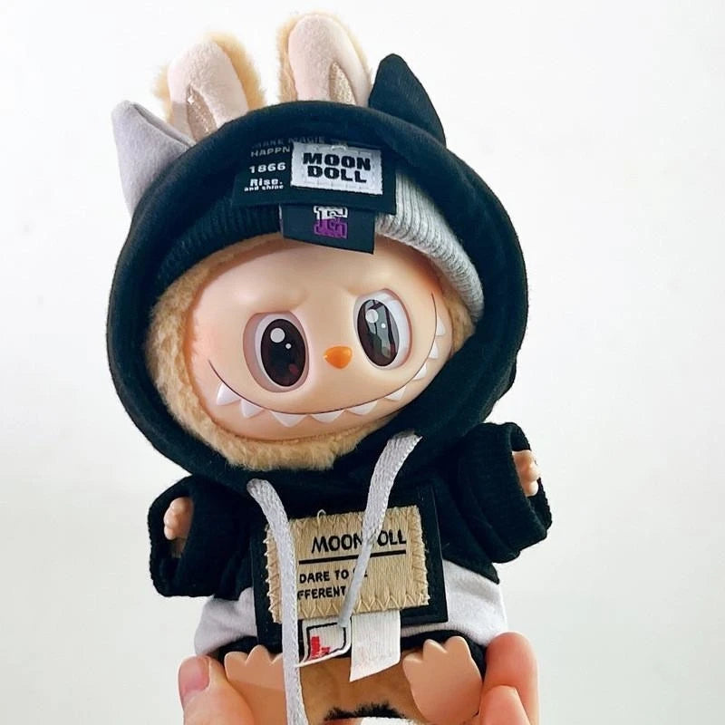 EZ For labubu v1/v2/v3 baby clothes cool sweater doll can be worn for labubu accessories Cute Decoration Little Cloths