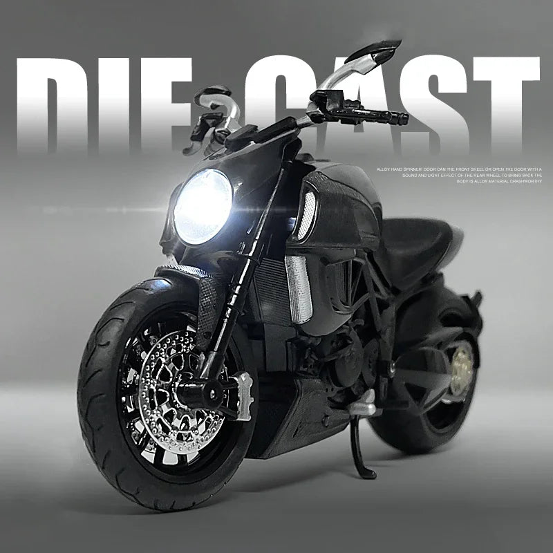EZ 1:12 Ducati Diavel Carbon Red Die Cast Vehicles Collectible Hobbies Motorcycle Model Toys Birthday gift for children