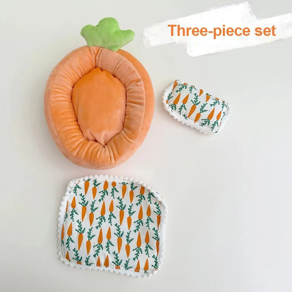EZ Ropa Labubu For 15/17cm Labubu Doll Quilt and Pajama Set Three-piece Set Cosy Baby Bed Home Warmth Toy Girl Gift