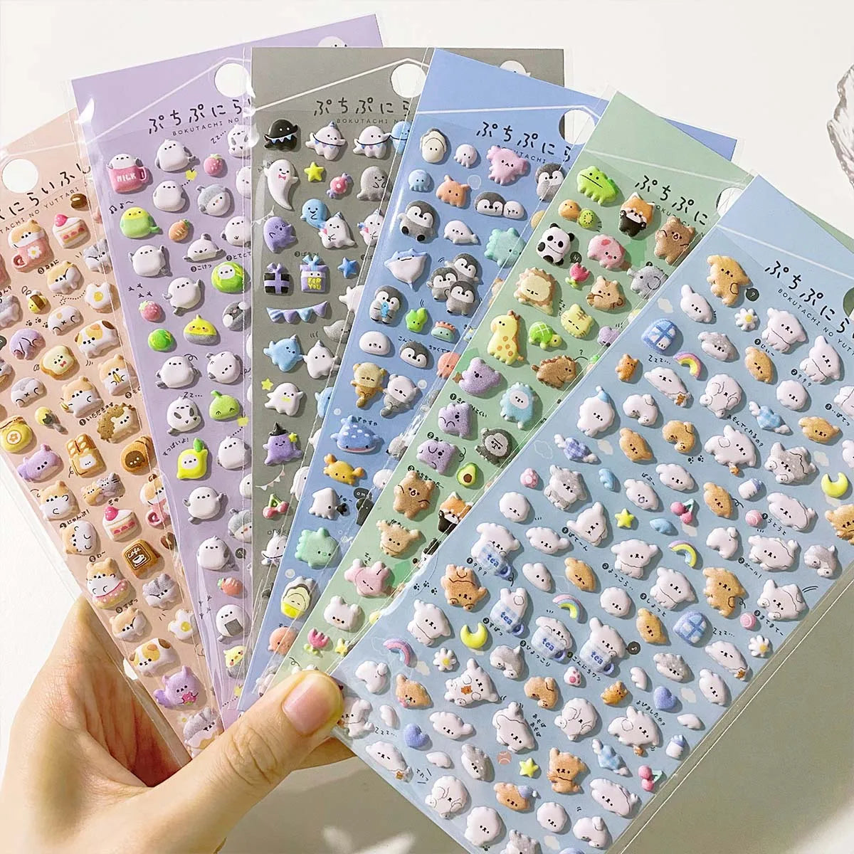 EZ Kawaii Animals 3D Puffy Stickers Cute Cartoon Scrapbooking Sticker DIY Journal Stationery Sticker Deco Aesthetic Art