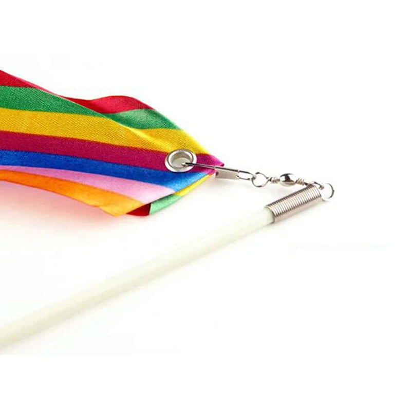 EZ 4m Artistic Gymnastics Ribbon with Rod Colorful Children Dance Ribbon Toys Outdoor Sports Toys Performance Props Kids Gifts TMZ