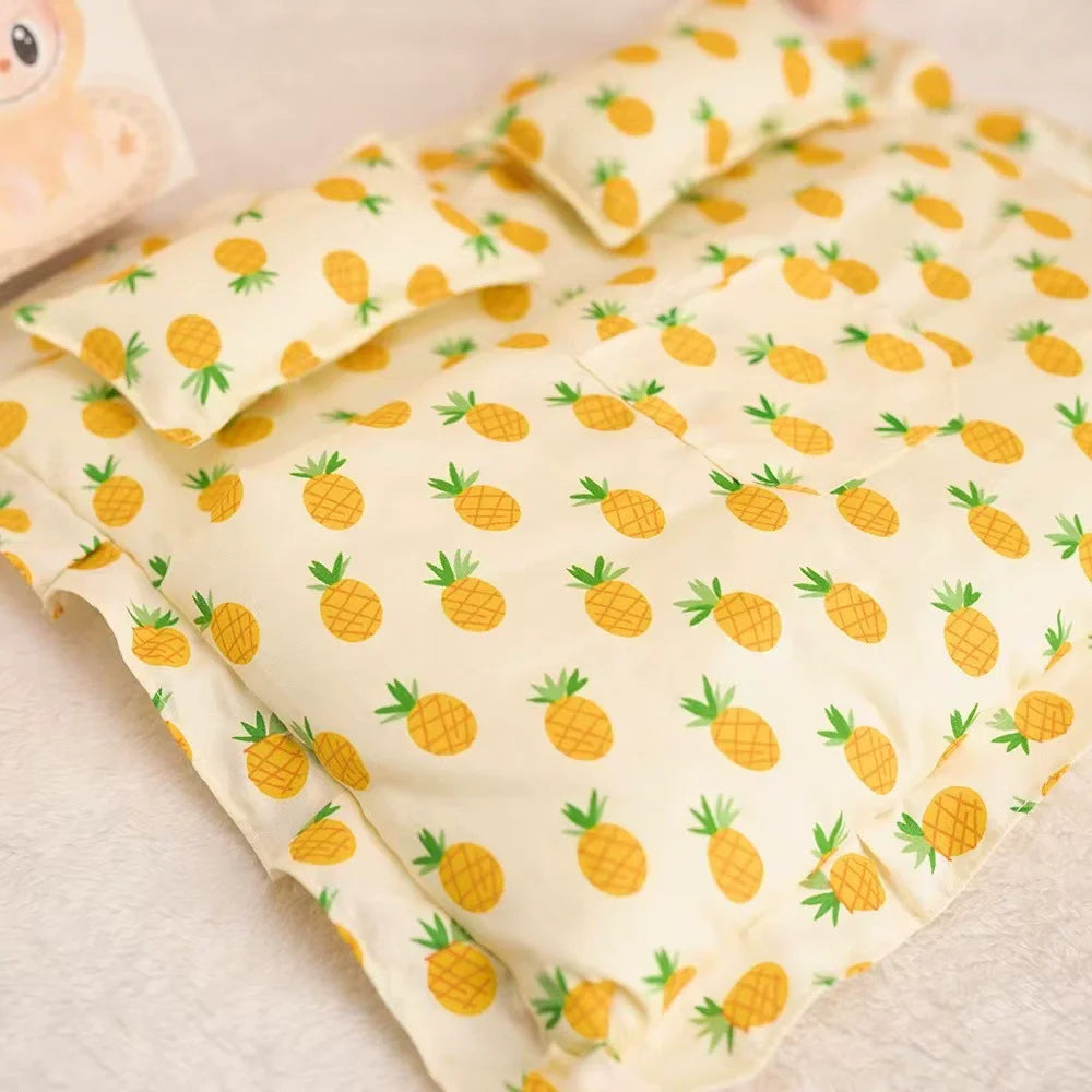 EZ 17cm Mini Plush Doll'S Clothes Outfit Accessories For Korea Kpop Exo Labubu Idol Plaid floral pajamas Clothing Gift