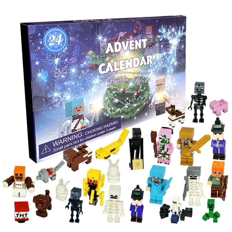 EZ Disney Marvel Advent Calendar Box Figure Anime Action Figure Model Building Blocks Christmas Advent Calendar Countdown Kids Toys