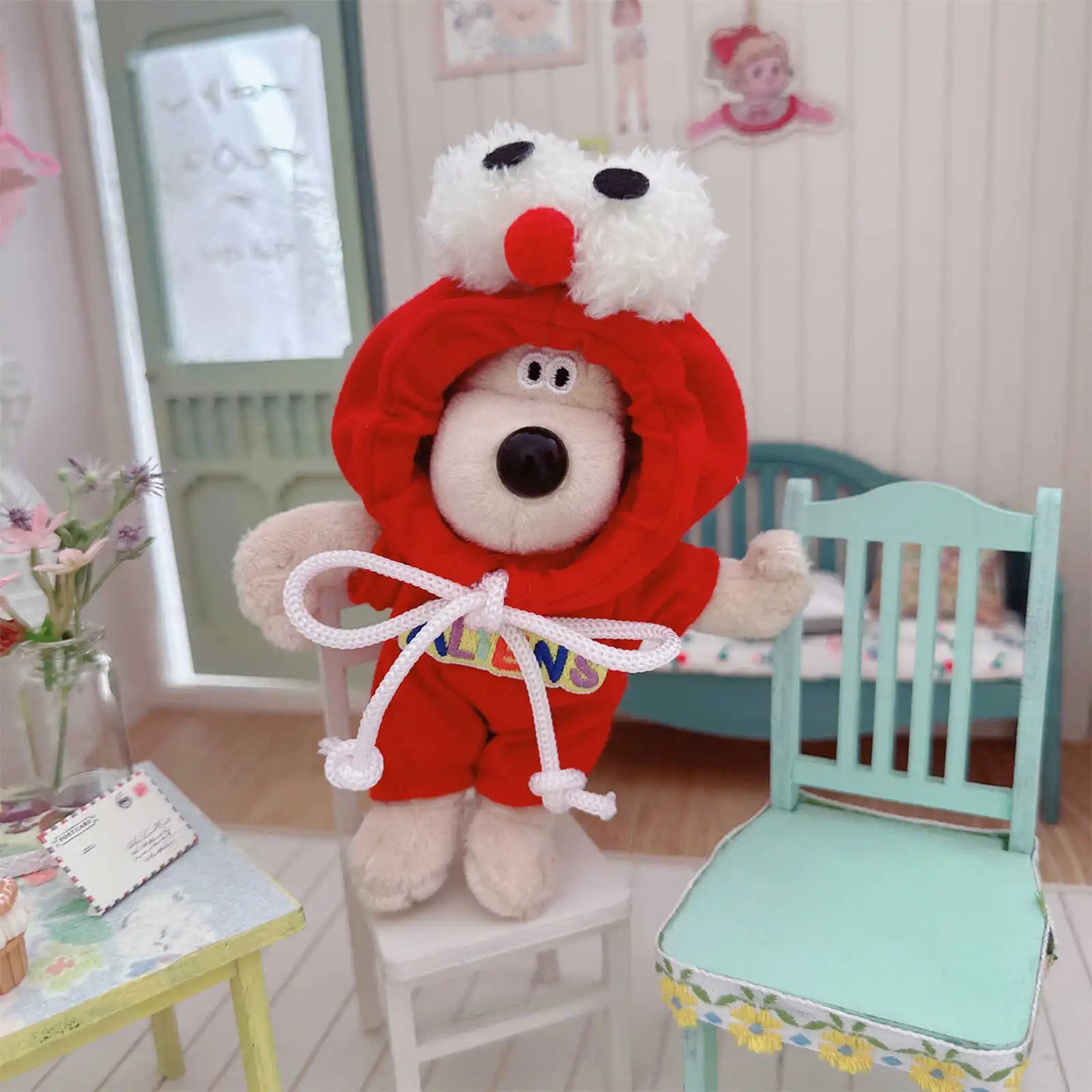 EZ Labubu Doll Clothes Outfit Accessories for Korea Kpop Exo Labubu Idol Dolls 17cm Cotton Doll Crawling Clothes Pull-up Clothing