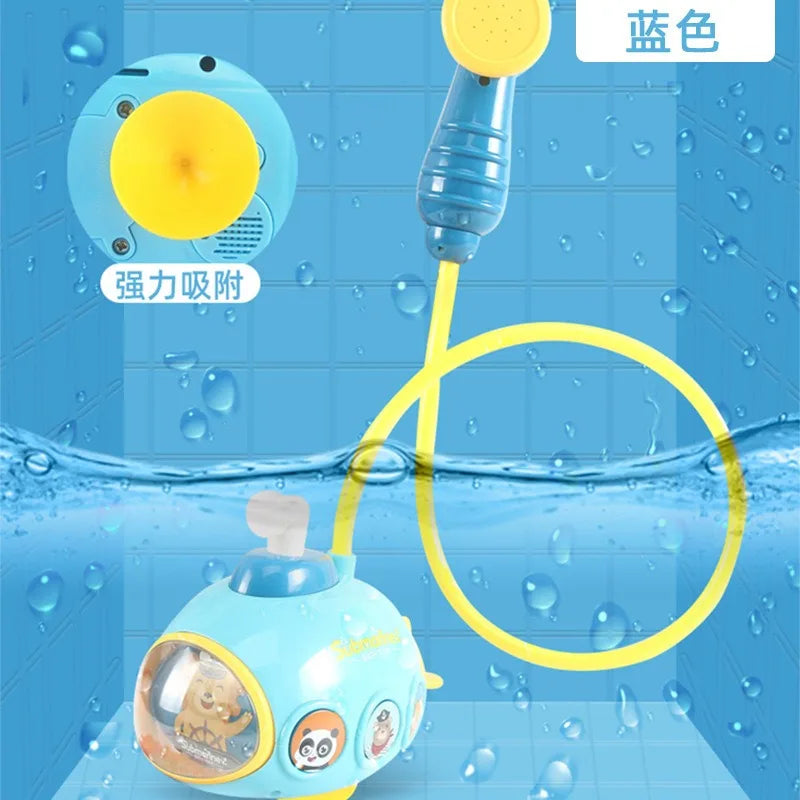 EZ Radish Submarine Shower Baby Bath Toy Infant Play Electric Shower Children Play Water Bath Artifact