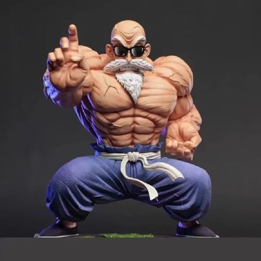 EZ New Anime Dragon Ball Figure Master Roshi Action Figure Muscle Strengthening Form Toys Gifts PVC Model Collectible Ornament