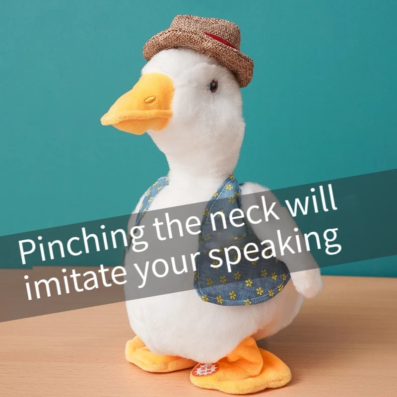 EZ Repeated Ducks Kids Lovely Talking Repeat Duck Talking Musical Stuffed Plush doll Educational Toy Children's Plush Toy Fun Gift