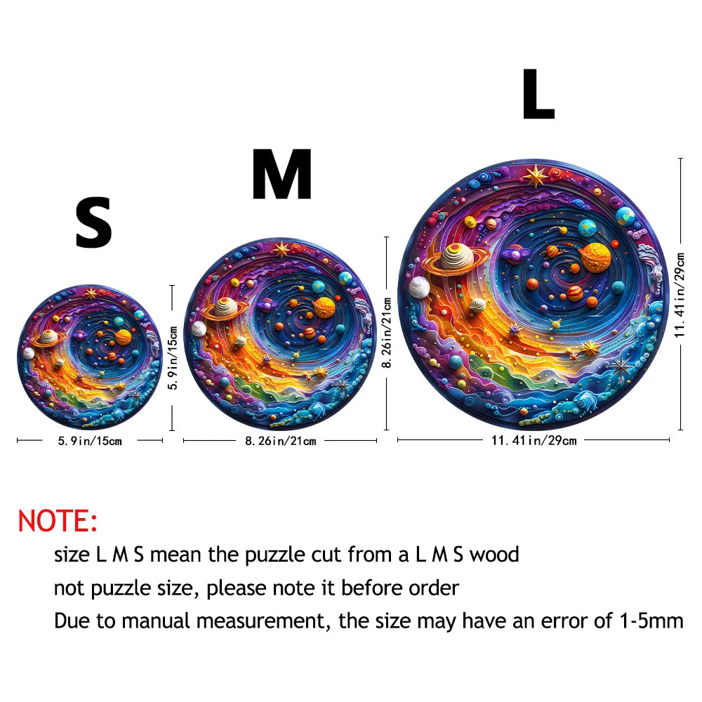 EZ A Space Themed Wooden Puzzle Suitable For Adults - Challenging Irregular Shaped Intellectual Puzzle, Environmentally Friendly