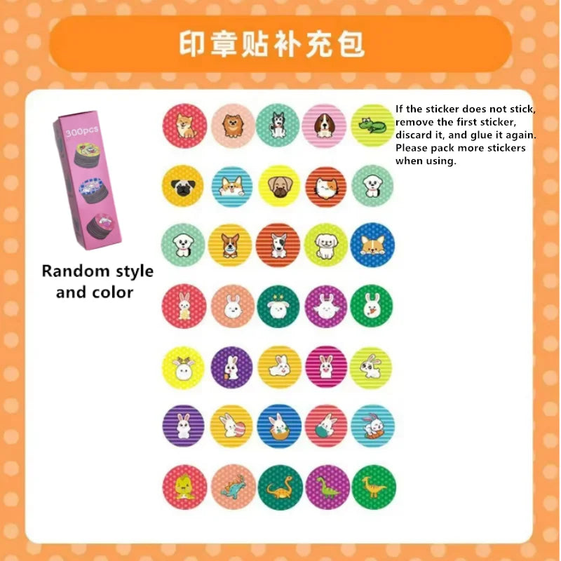 EZ Popular Children's Magic Seal Sticker Book Toy Stamp Reward Boys and Girls Cartoon Cute Rabbit