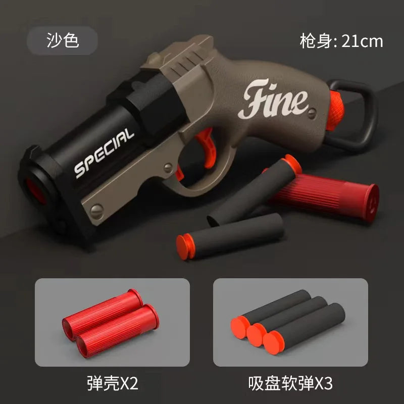 EZ Soft Bullet Mini S686 Shell Throwing Launcher Toy Gun Airsoft Foam Bullet Blaster CS Outdoor Weapon Children Pistol Gift for Kid