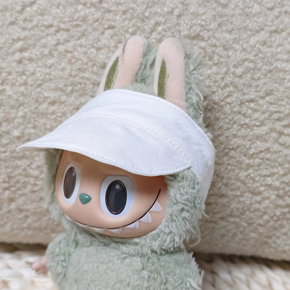 EZ 17cm Labubu Doll Black Hoodie Sweatshirt and Pants Set for Doll DIY Outfit Gift