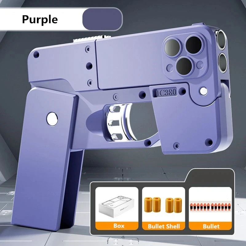 EZ Mobile Phone Shape Folding Soft Bullet Gun Toy Novelty Toys, Adults And Kids Creative Bullet Gun Sports