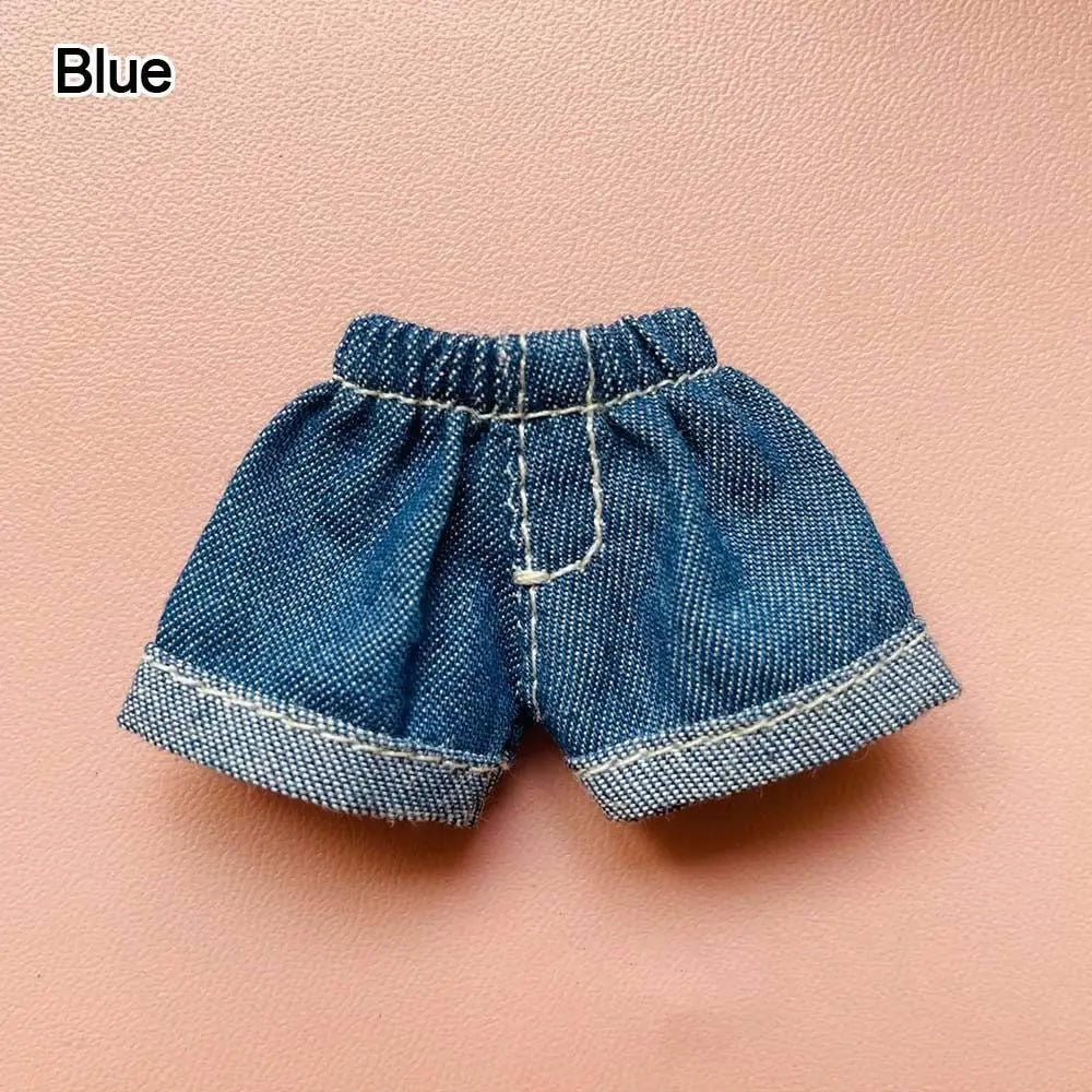 EZ Ob11 Pants Fashion Elastic Waist Shorts Jeans For GSC Obitsu11 Molly 1/12 bjd Doll Clothing Accessories Kids Toy