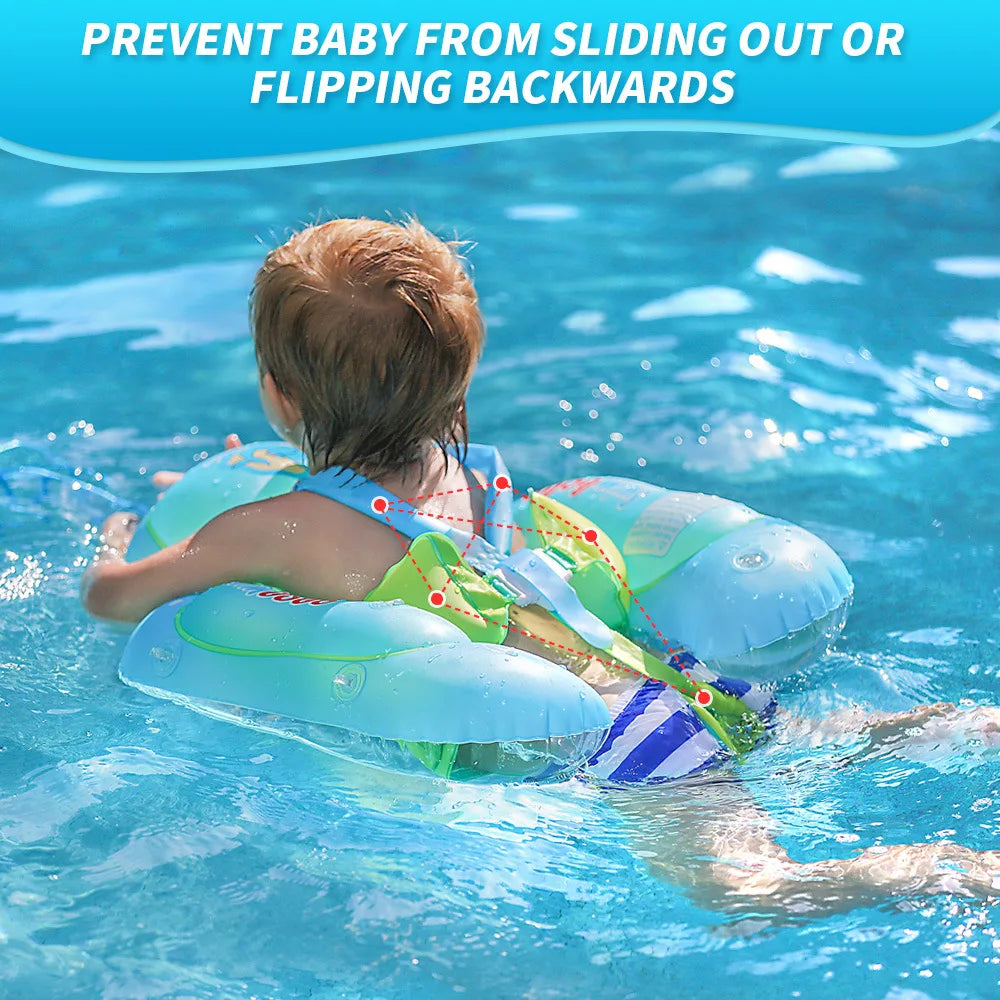 EZ Baby Swimming Float With Sun Canopy Inflatable Infant Floating Swim Kids Swim Pool Accessories Circle Bathing Summer