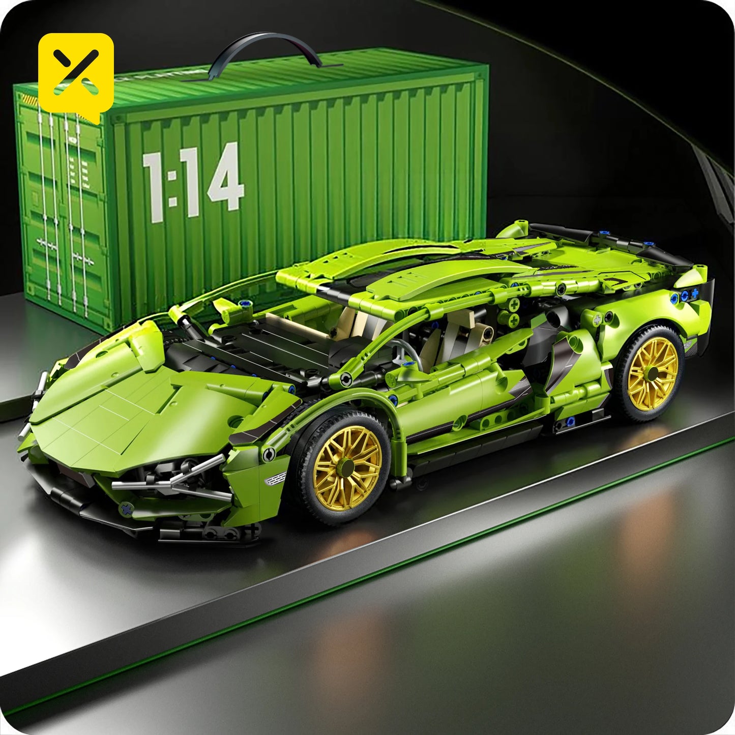 EZ ToylinX Technical Building Blocks Racing Sport Car Speed Vehicle Model City Mechanical Super Bricks Puzzle Toys Adult Gift